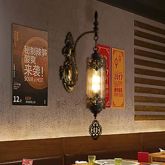 Vivolux | Zylinder Restaurant Wand Sconce Licht Türkisches Metall 1/2 Lichter Bronze Wandbeleuchtung Armatur
