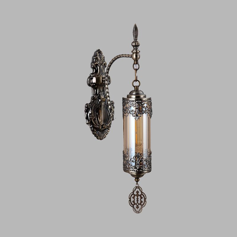 Vivolux | Zylinder Restaurant Wand Sconce Licht Türkisches Metall 1/2 Lichter Bronze Wandbeleuchtung Armatur