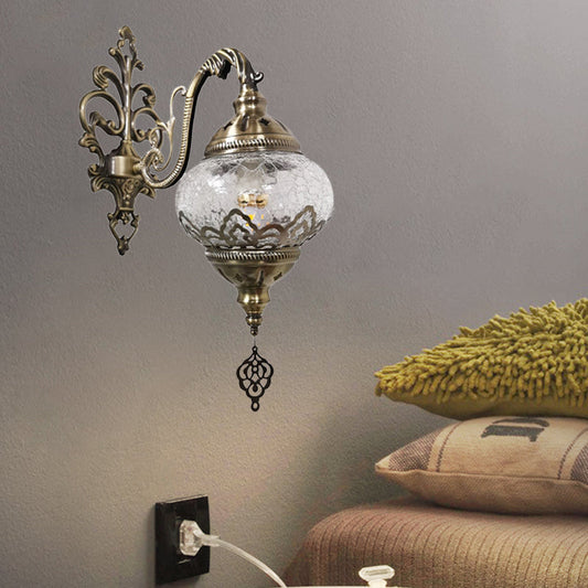 Vivolux | Traditionele Bal Wandlamp 1 Gloeilamp Metaal Muurmontage Verlichting in Wit Geel, 5"/7" Breed