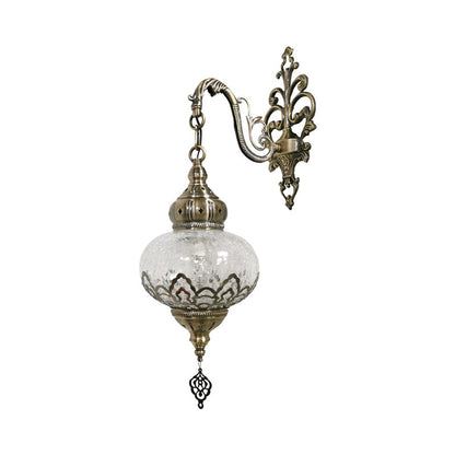 Vivolux | Traditionele Bal Wandlamp 1 Gloeilamp Metaal Muurmontage Verlichting in Wit Geel, 5"/7" Breed