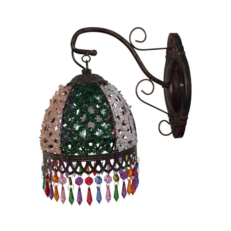 Vivolux | Groene Koepel Wandlamp Decoratieve Metaal 1 Kop Woonkamer Wandlamp Verlichtingsarmatuur met Glazen Drapering