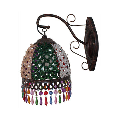 Vivolux | Groene Koepel Wandlamp Decoratieve Metaal 1 Kop Woonkamer Wandlamp Verlichtingsarmatuur met Glazen Drapering