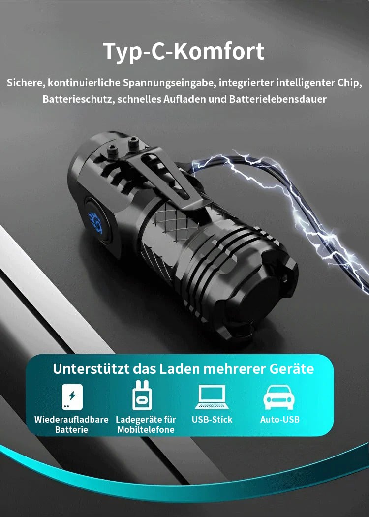 Deutsche dreiäugige Monster-Mini-Super-Power-Taschenlampe