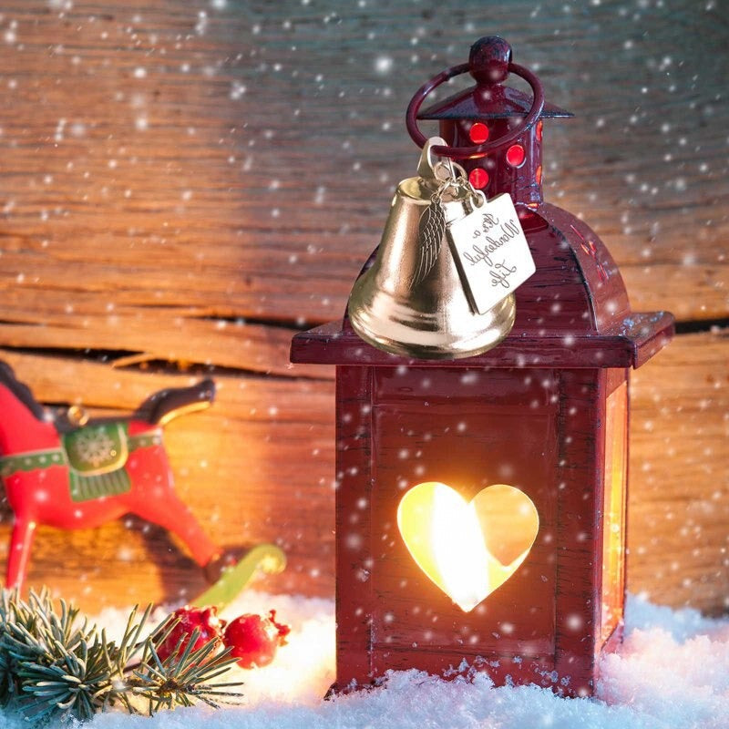 Vivolux | 🎄Weihnachtsbaum-Memorial-Ornamente Engel Flügel Glocken Anhänger Hänge-Dekoration