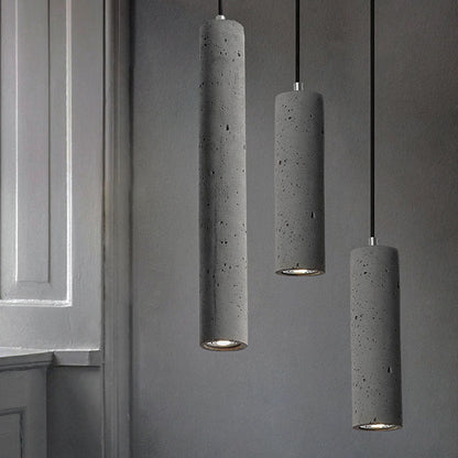 Vivolux | StoneCast Industrielle Zylinder-Pendelleuchte aus Beton | 1 Licht | Glatte oder Raue Oberfläche