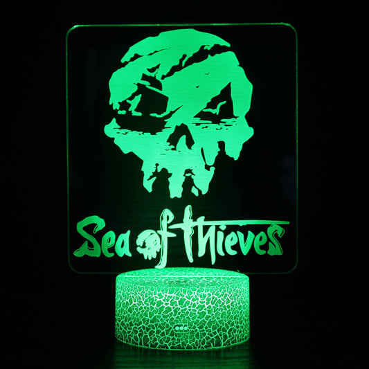 Vivolux | Halloween Sea of Thieves Schädel 3D Optical Illusion Lampe