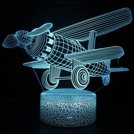 Vivolux | Propellerflugzeug 3D-Optische Illusionslampe