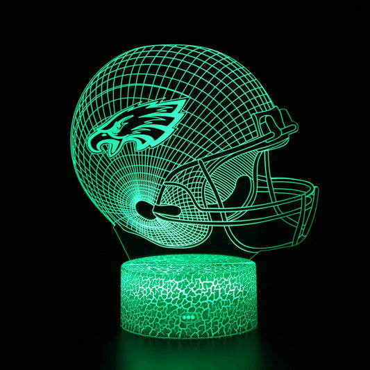 Vivolux | Philadelphia Eagles Football Helm 3D Optical Illusion Lampe