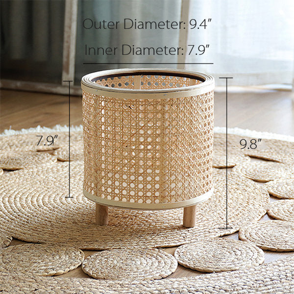 Vivolux | Geflochtener Blumentopfhalter aus Rattan