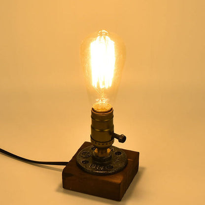 Vivolux | Vintage Industrie Eisen Glühbirne 1-Licht Tischlampe