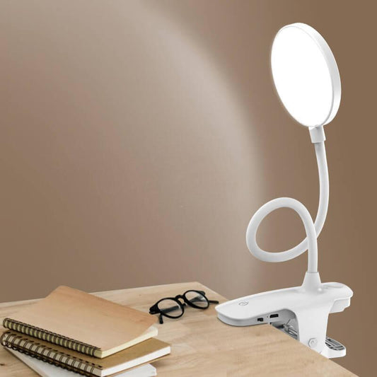 Vivolux | Einfache LED Clip-Schreibtischlampe wiederaufladbar Augenschutz Nachtlicht