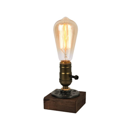 Vivolux | Vintage Industrie Eisen Glühbirne 1-Licht Tischlampe