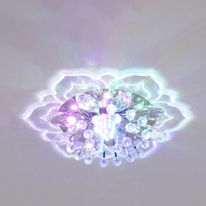 Vivolux | GlowPetal LED Kristall Deckenleuchte | Blumenförmig | Modernes Design | Energiesparend | Dekorative Beleuchtung