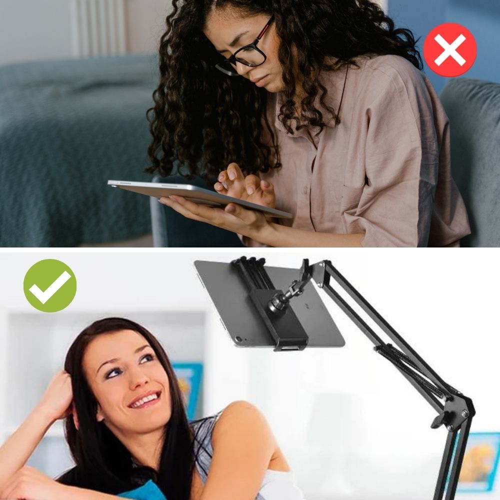 Vivolux | Tablet-Halterung – FlexiMount – 360° drehbar – verstellbare Halterung