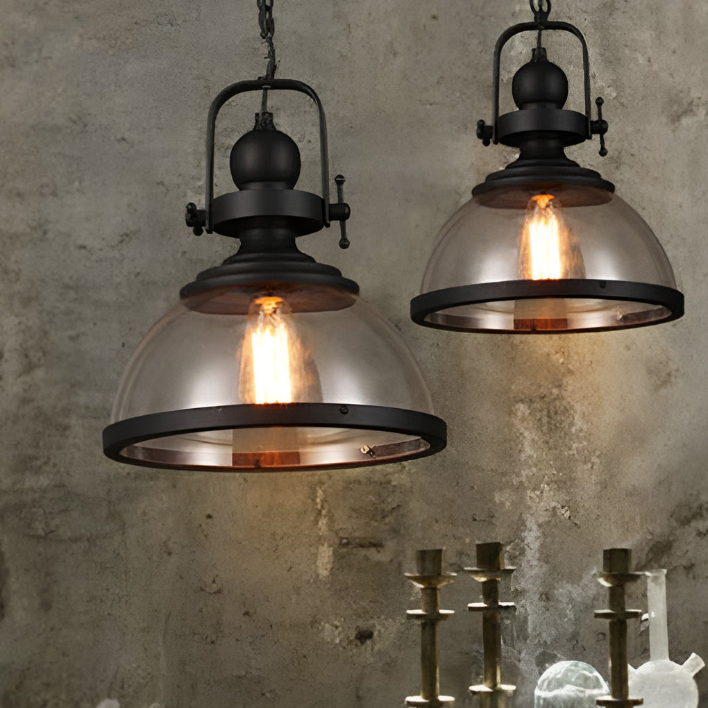 Vivolux | Antike Glas Eisen Retro Industrie Kronleuchter Hängende Deckenleuchten