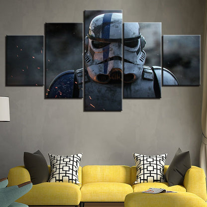 Vivolux | Stormtrooper Star Wars - 5 Teile Canvas Wandkunst - Hochauflösender Druck