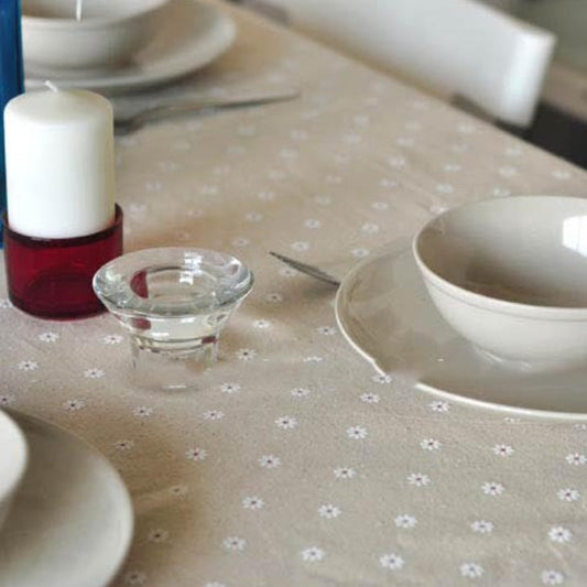 Vivolux | Daisy Print Baumwolle Leinen Tischdecke