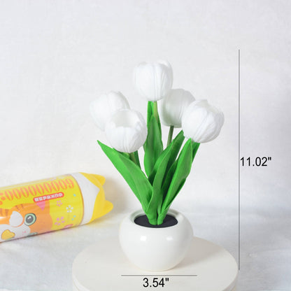 Vivolux | Moderne kreative Simulation Tulpe Pfingstrose LED Nachtlicht Tischlampe