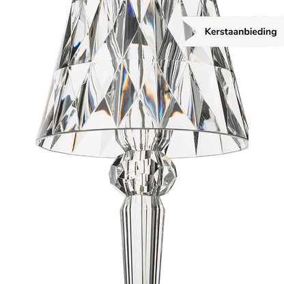 Vivolux | LuxeCrystal Premium LED Tischlampe | Kabellos | Dimmbare Kristallbeleuchtung | Stimmungslicht & Dekoration