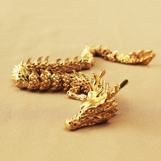 Vivolux | Goldener Drache mit beweglichen Gelenken