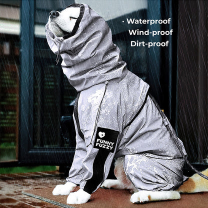 Vivolux | Reflektierender Allwetter wasserdichter cooler Hundezubehör Regenmantel