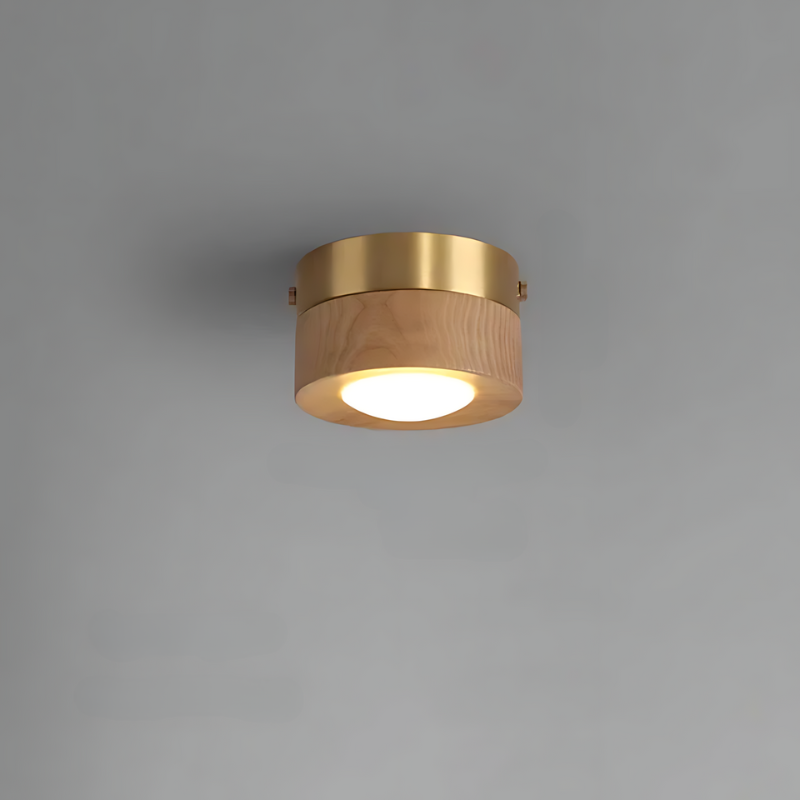 Vivolux | Walnuss-Deckenlampe mit LED-Strahler