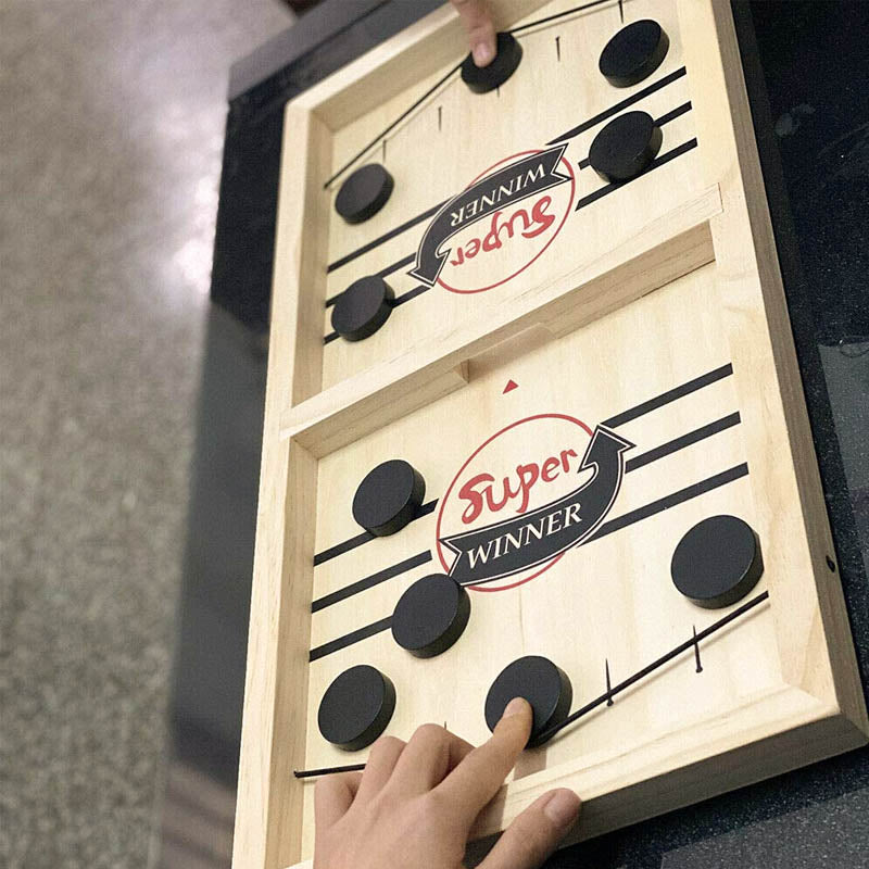 Vivolux | – Wendbares Sling Puck Gesellschaftsspiel Doppelseitig für Familie