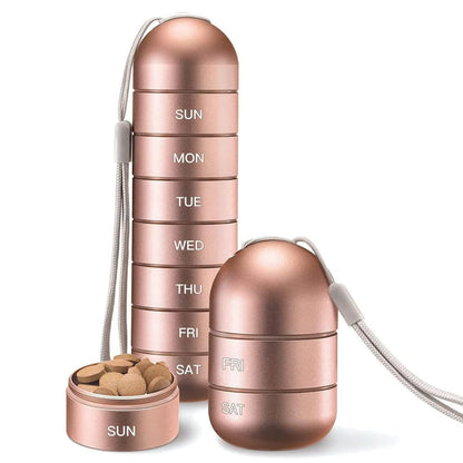 7 Tage tragbare Pillendose für Reisen