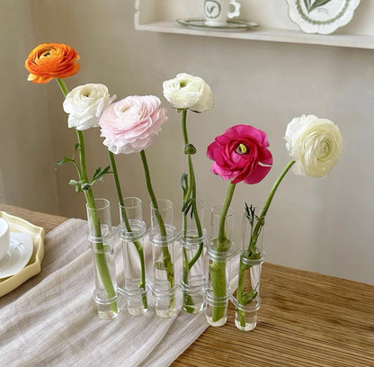 Vivolux | Flexibler Blumenvasen mit Scharnieren | Moderne Glasrohrvase