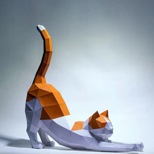 Vivolux | 3D Kreativset Papier Katze zur Selbstmontage