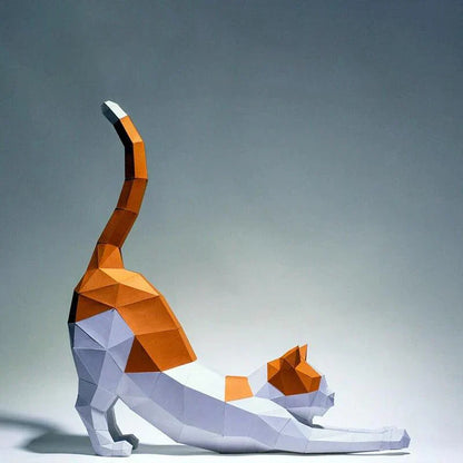 Vivolux | 3D Kreativset Papier Katze zur Selbstmontage