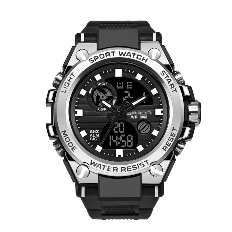 Vivolux | Sportliche Dual-Display Mode Multifunktionale wasserdichte leuchtende Herrenarmbanduhr