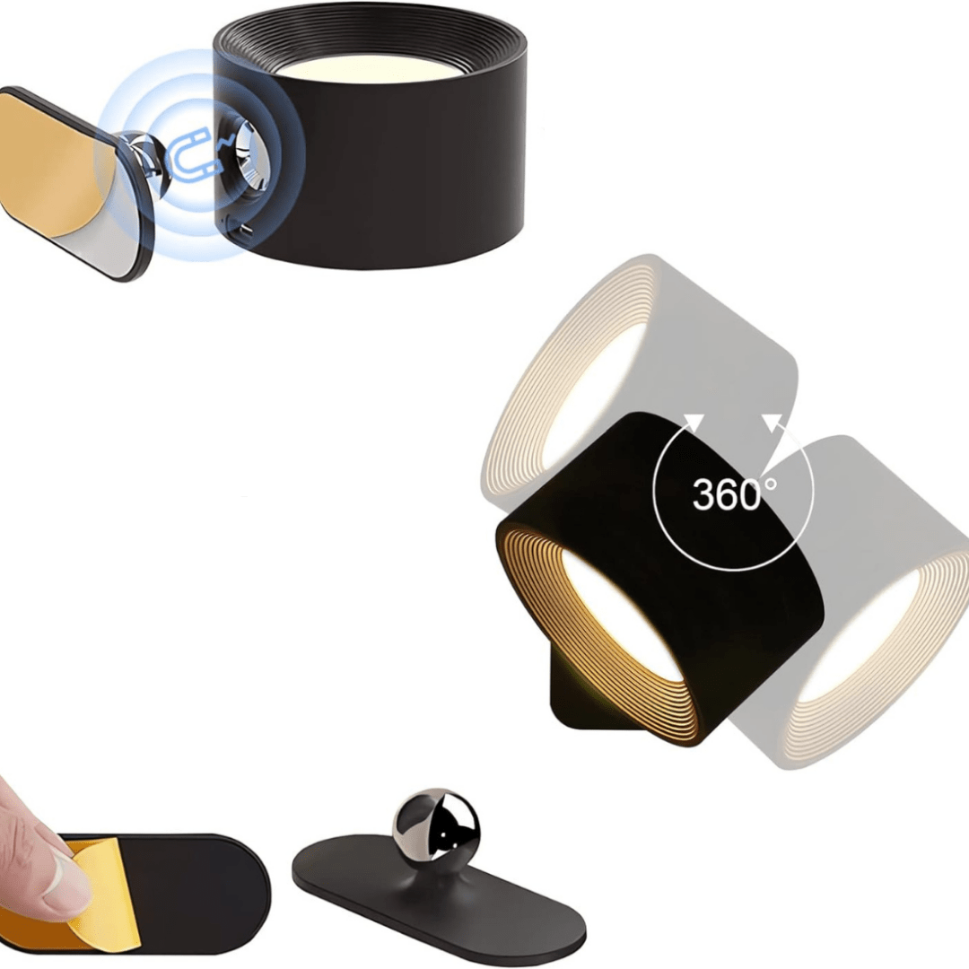 Vivolux | FlexiLamp – Kabellose wiederaufladbare 360° Wandleuchte