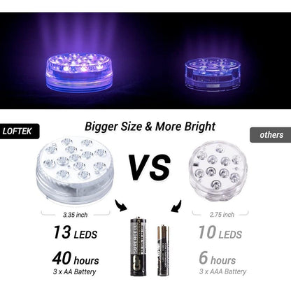 Vivolux | 4-Pack: Dekorative wasserdichte batteriebetriebenen LED-Leuchten - 16 wechselnde Farben