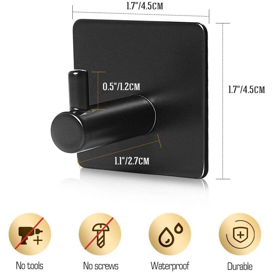 Vivolux | 4er-Pack: Schwerlast langlebige 304 Edelstahl Wandhaken