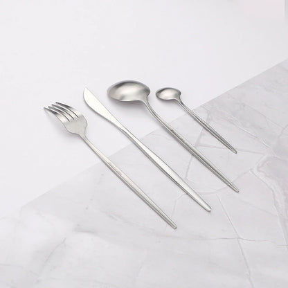 Vivolux | Modernes Silberbesteck Utensilienset