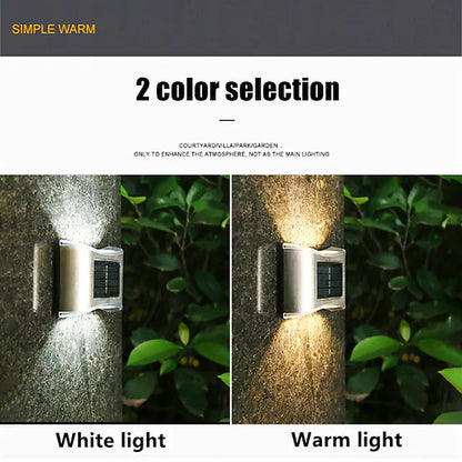 Vivolux | 4-teilige: Solar Außen 6 LED Waterproof Wandlichter