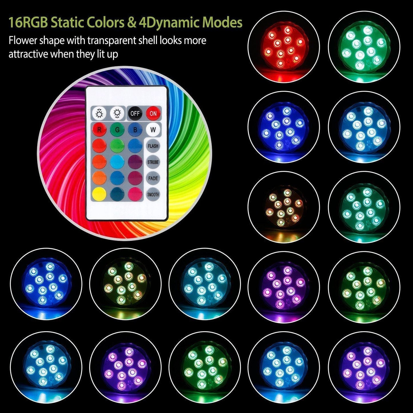 Vivolux | 4-Teilig: Unterwasser RGB LED Lichter