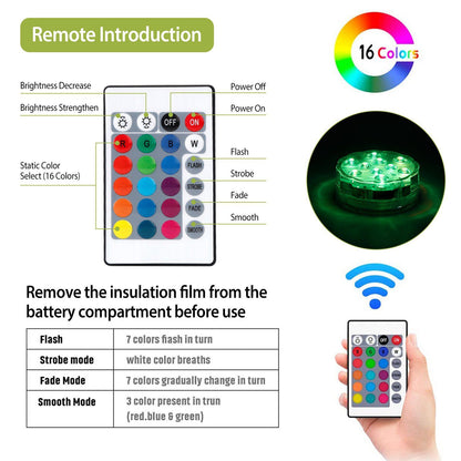 Vivolux | 4-Teilig: Unterwasser RGB LED Lichter