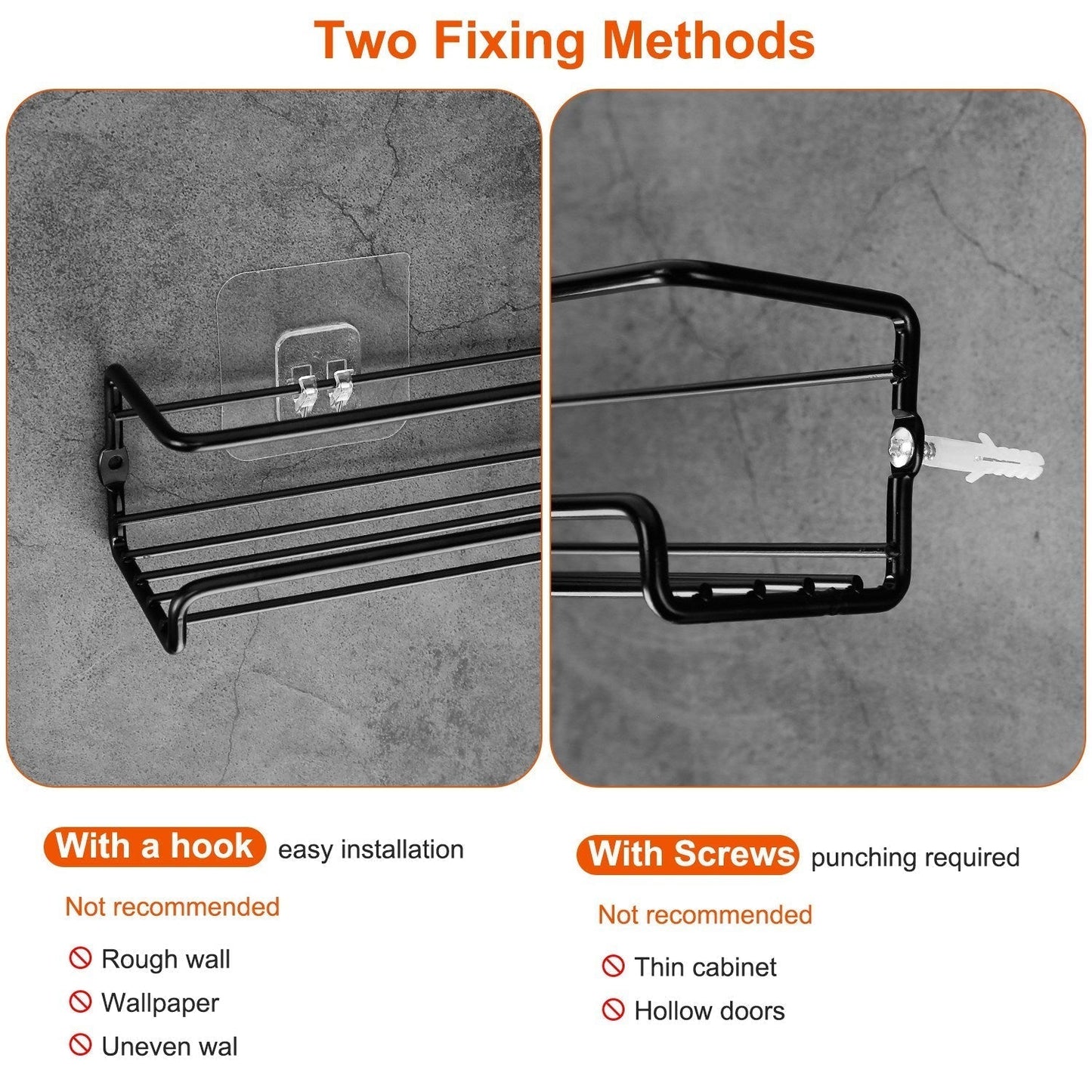 Vivolux | 4-teilige: Wandmontage Gewürzregale