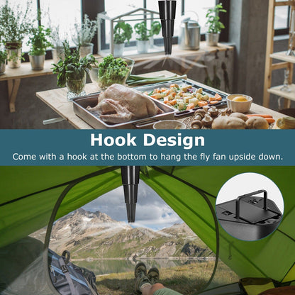 Vivolux | 4-Teilig: Fliegenabwehr Ventilator Tisch Batteriebetriebene Insektenabwehr