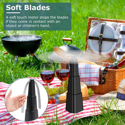 Vivolux | 4-Teilig: Fliegenabwehr Ventilator Tisch Batteriebetriebene Insektenabwehr