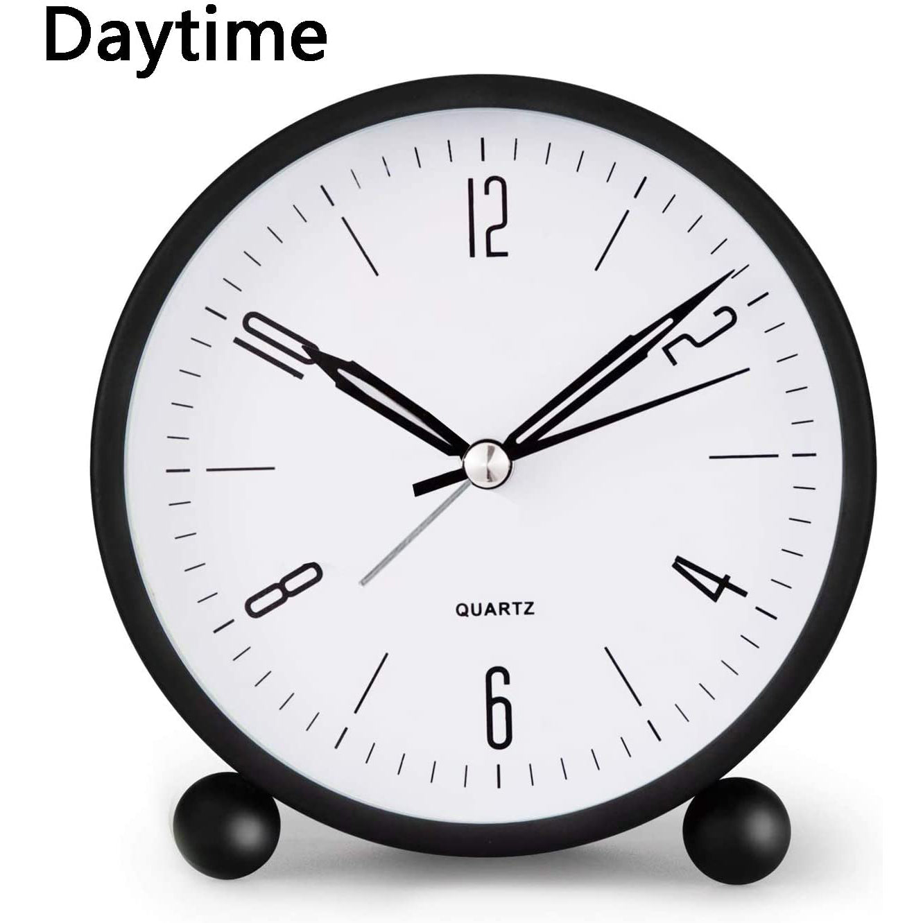 Vivolux | 4" Super Silent Non Ticking Analogwecker mit Nachtlicht