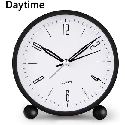 Vivolux | 4" Super Silent Non Ticking Analogwecker mit Nachtlicht