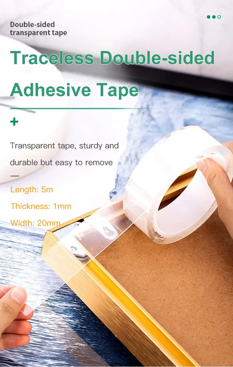 Vivolux | Wiederverwendbares doppelseitiges, spurloses Klebeband