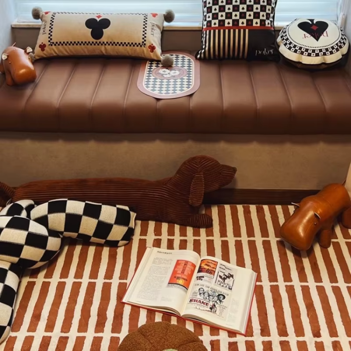 Vivolux | Brauner Retro-Teppich