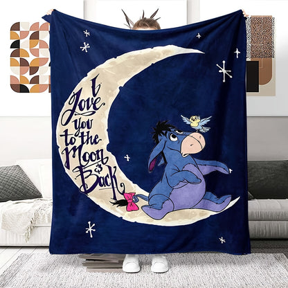 Vivolux | Weiche Fleece-Decke mit Eeyore-Design - Erhältlich in mehreren Größen für alle Jahreszeiten