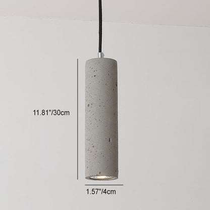 Vivolux | StoneCast Industrielle Zylinder-Pendelleuchte aus Beton | 1 Licht | Glatte oder Raue Oberfläche
