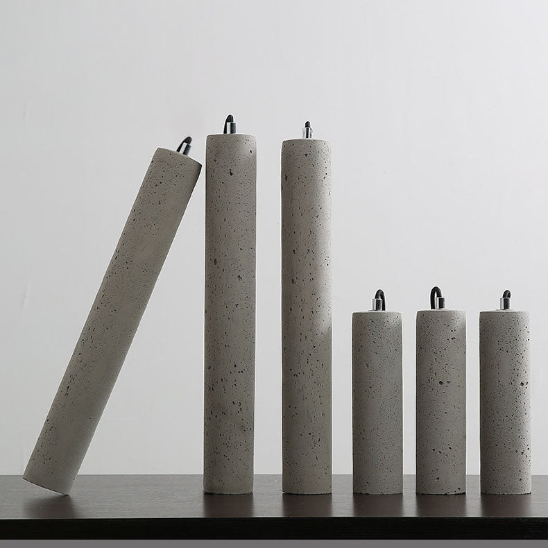 Vivolux | StoneCast Industrielle Zylinder-Pendelleuchte aus Beton | 1 Licht | Glatte oder Raue Oberfläche