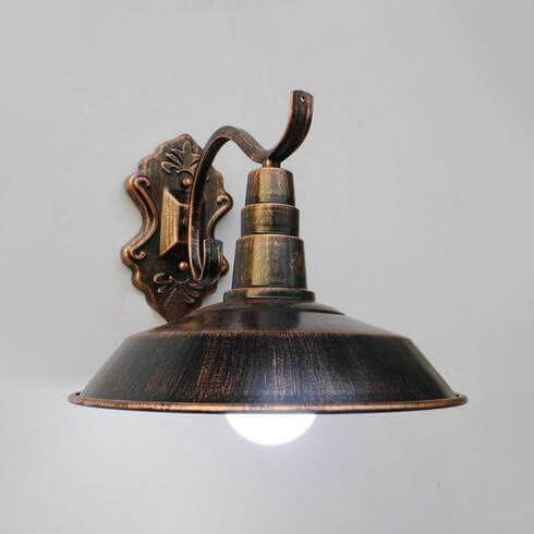 Vivolux | 1 Bulb Barn Wandleuchte Landhausstil Kupfer/Rost Schmiedeeisen Wandlampe für Korridor